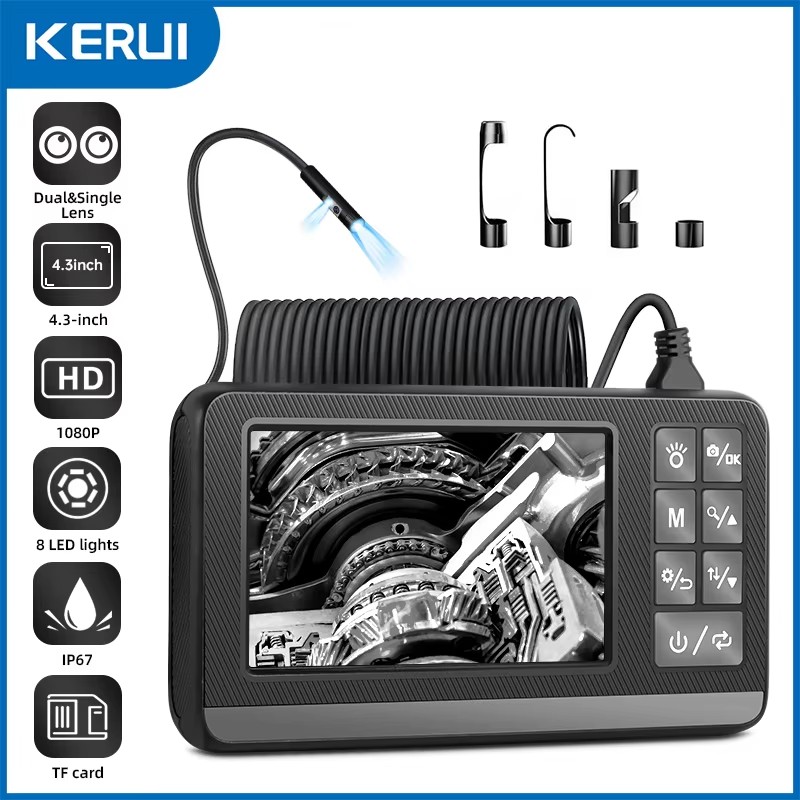Macro Photography Led Lighting - KERUI Dual Lens Industrial Endoscope Inspection