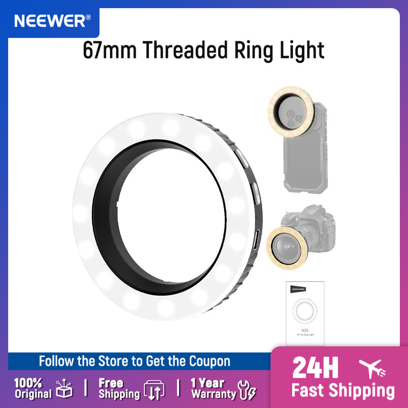 Photography Lighting Case - NEEWER Basics 67mm Threaded Ring Light