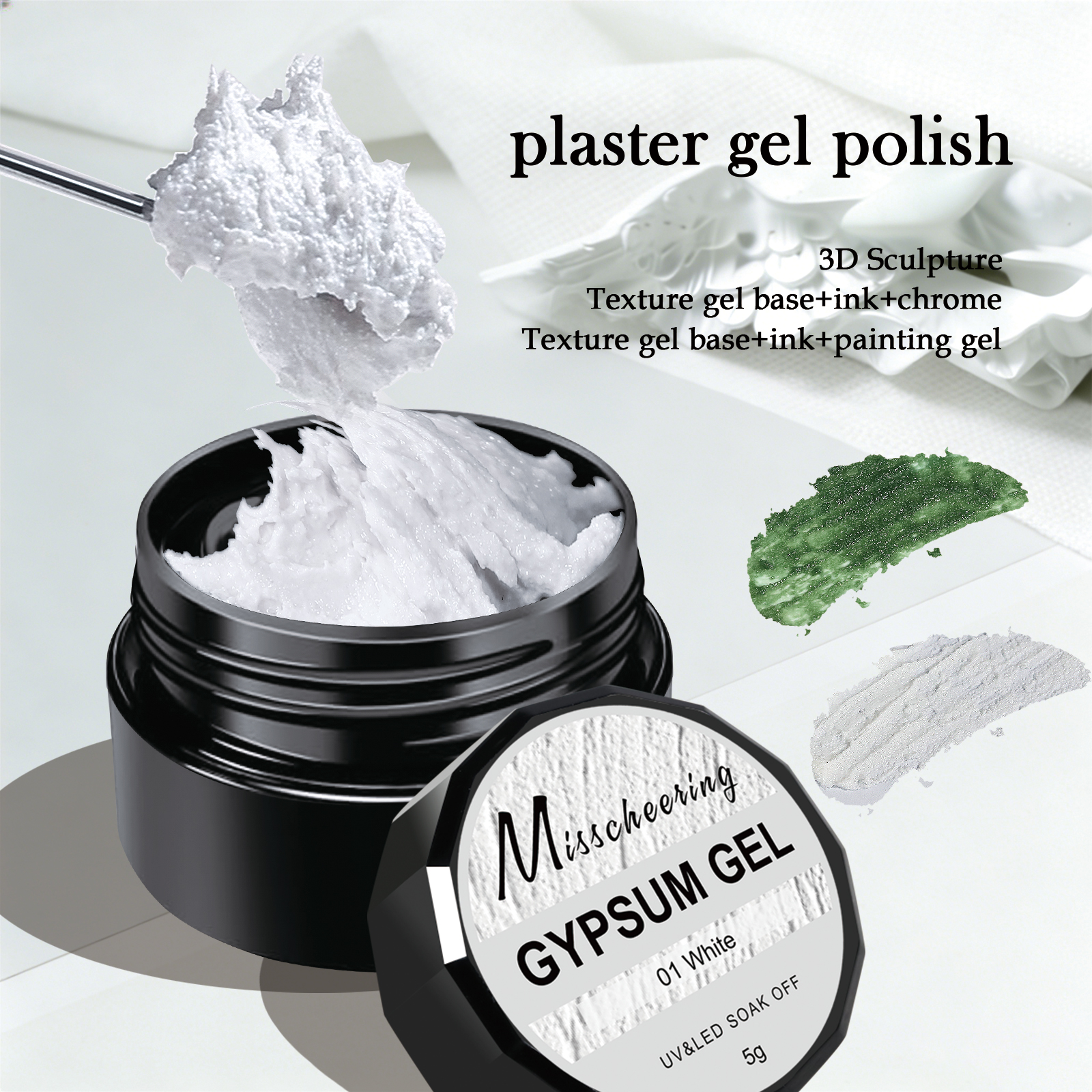 Photography Lighting Gel - 5g Solid Gypsum Painting Nail Gel