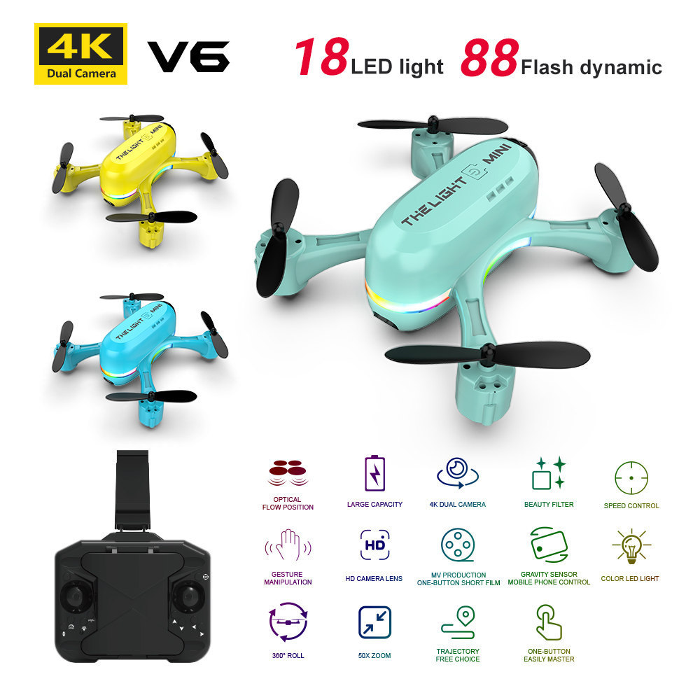 Photography Lighting Position - V6 Mini HD Aerial Photography Dual