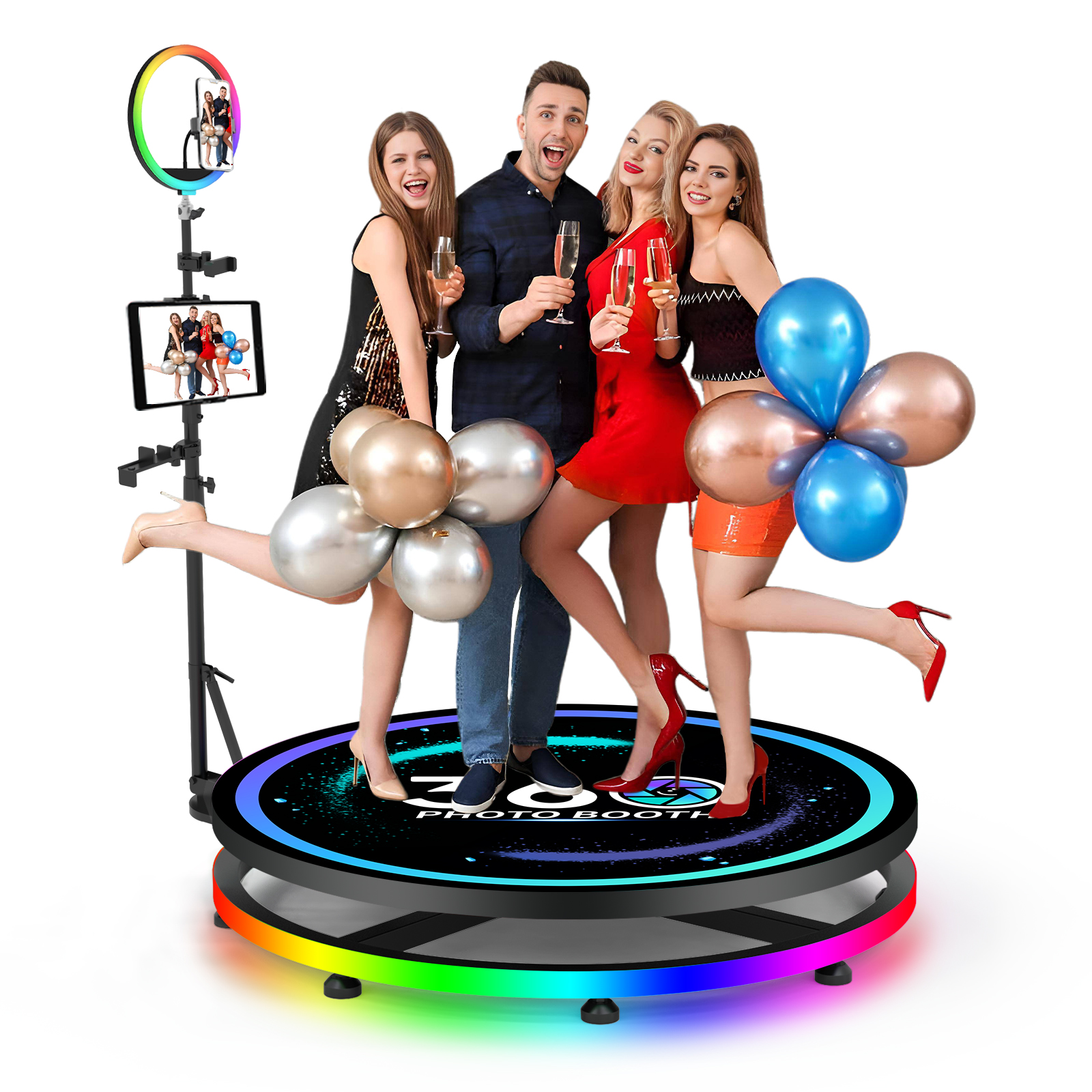 Photography Lighting Case - 360 Photo Booth with Flight Case