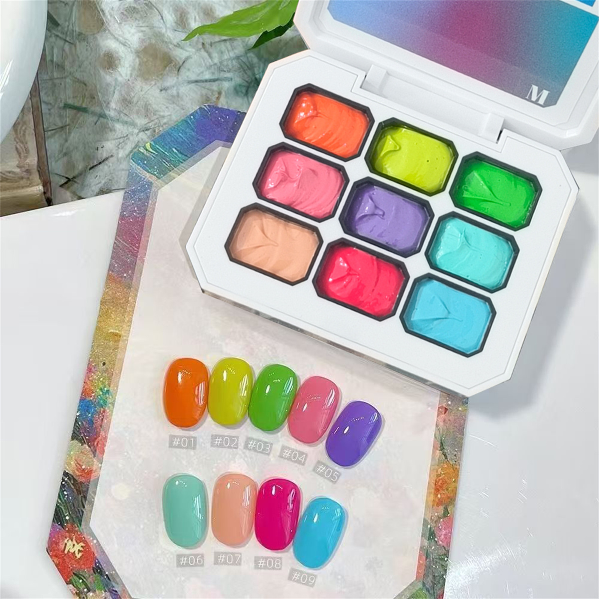 1pc 9-color solid nail polish  - مراجعة Photography Lighting Gel وسعره