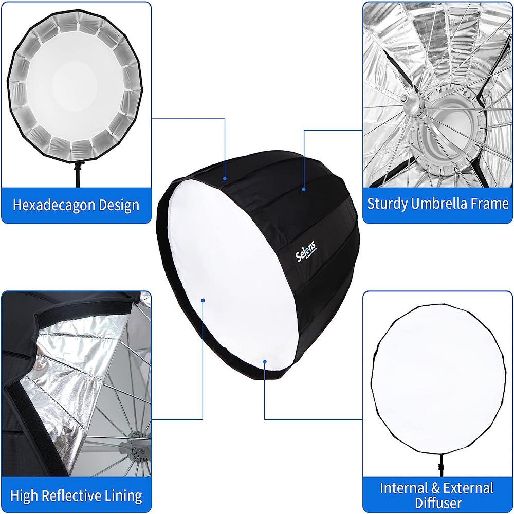 Selens 120cm Sixteen Horns Dee - مراجعة Parabolic Umbrella Deep وسعره