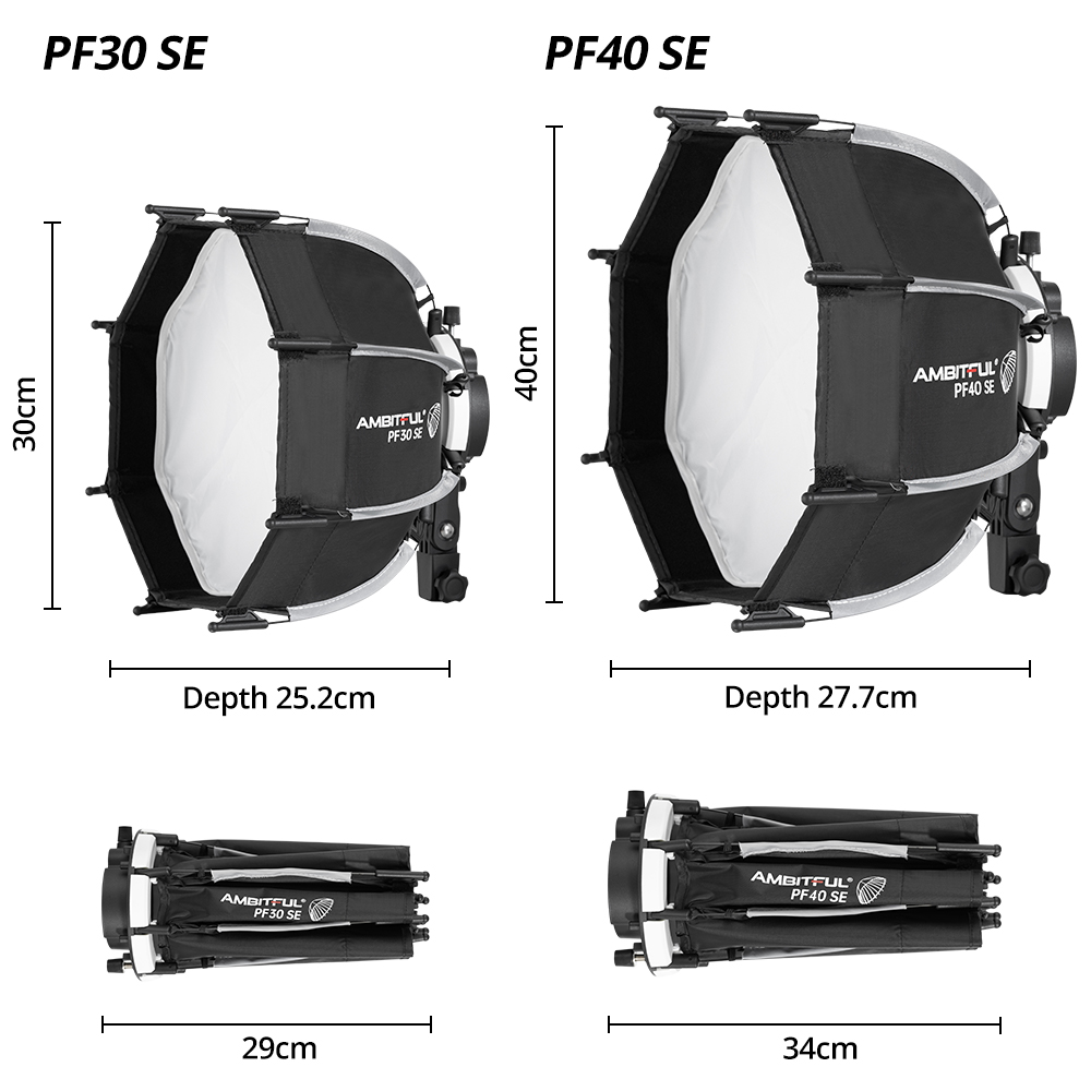 AMBITFUL PF30/PF40 30cm /40cm  - مراجعة Photography Lighting Grid وسعره