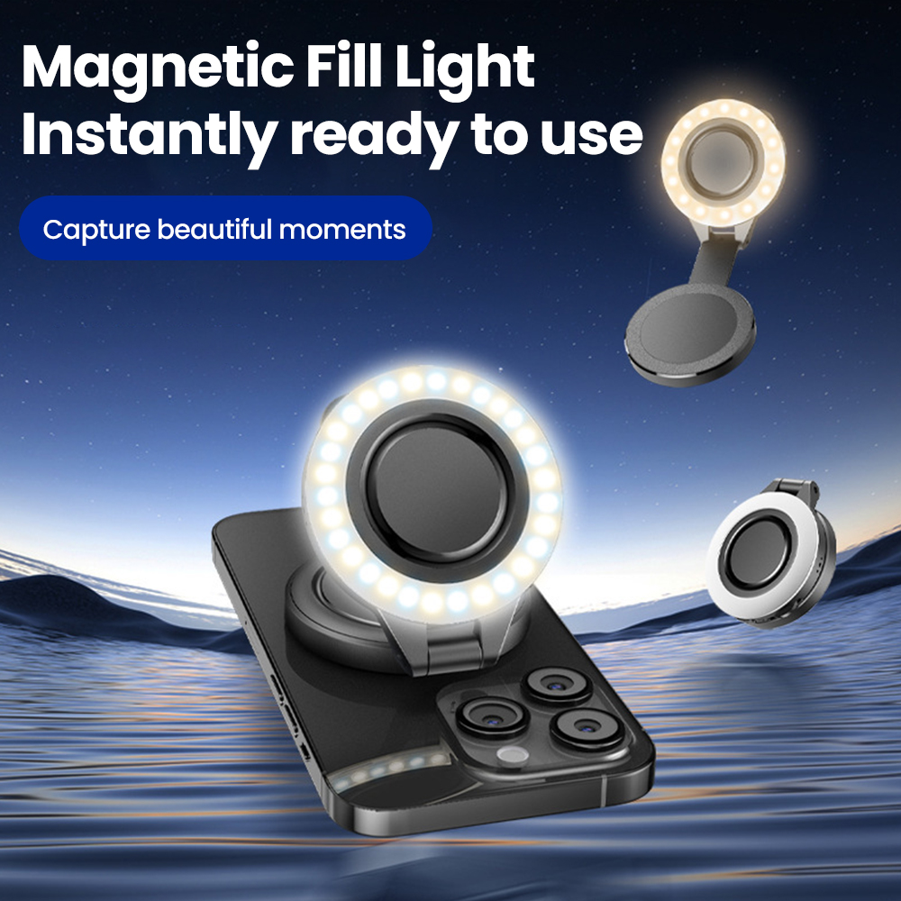 Mini Magnetic LED Selfie Fill  - مراجعة Macro Photography Lighting Kit وسعره