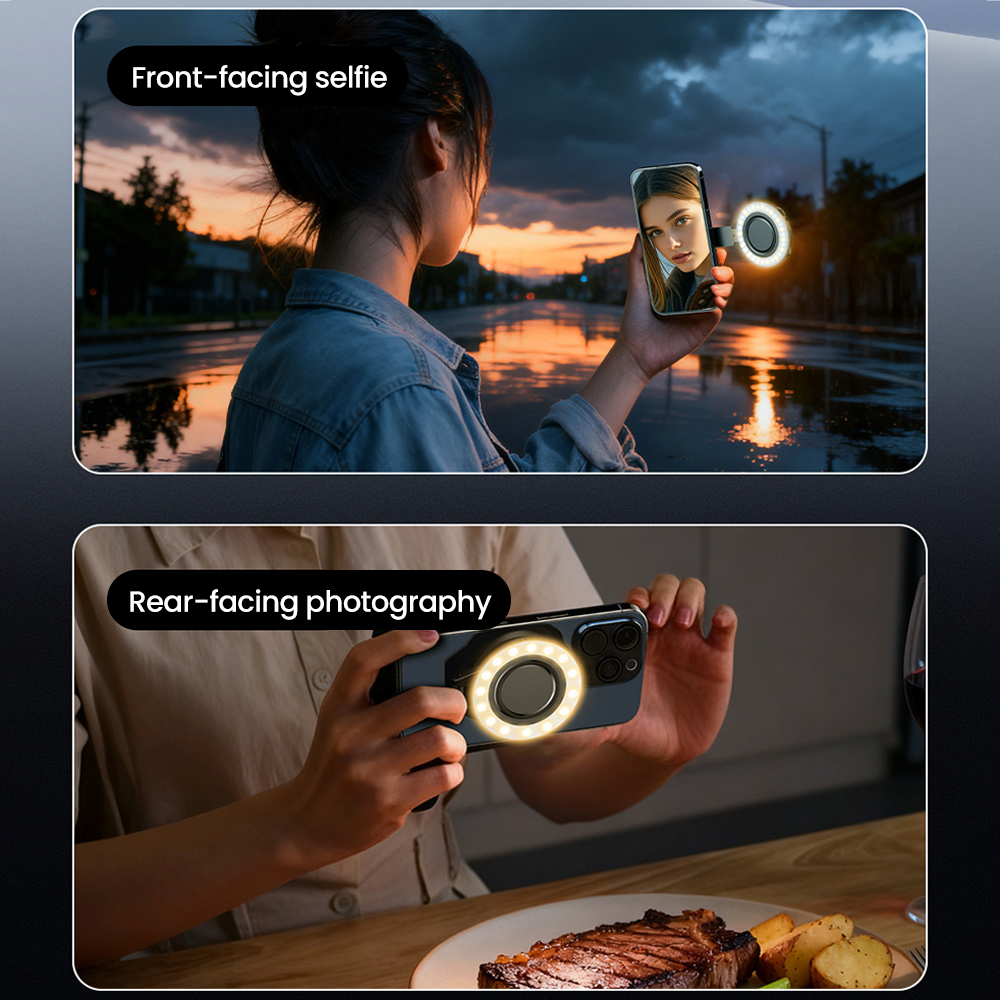 Mini Magnetic LED Selfie Fill  - مراجعة Macro Photography Lighting Kit وسعره
