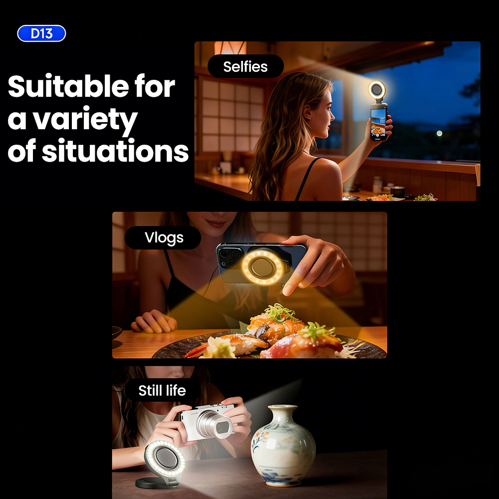 Mini Magnetic LED Selfie Fill  - مراجعة Macro Photography Lighting Kit وسعره