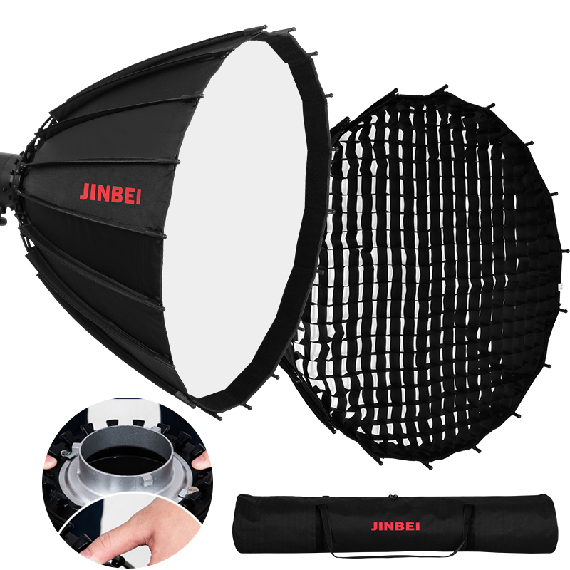 JINBEI 120cm Deep Reflective P - مراجعة Parabolic Umbrella Deep وسعره
