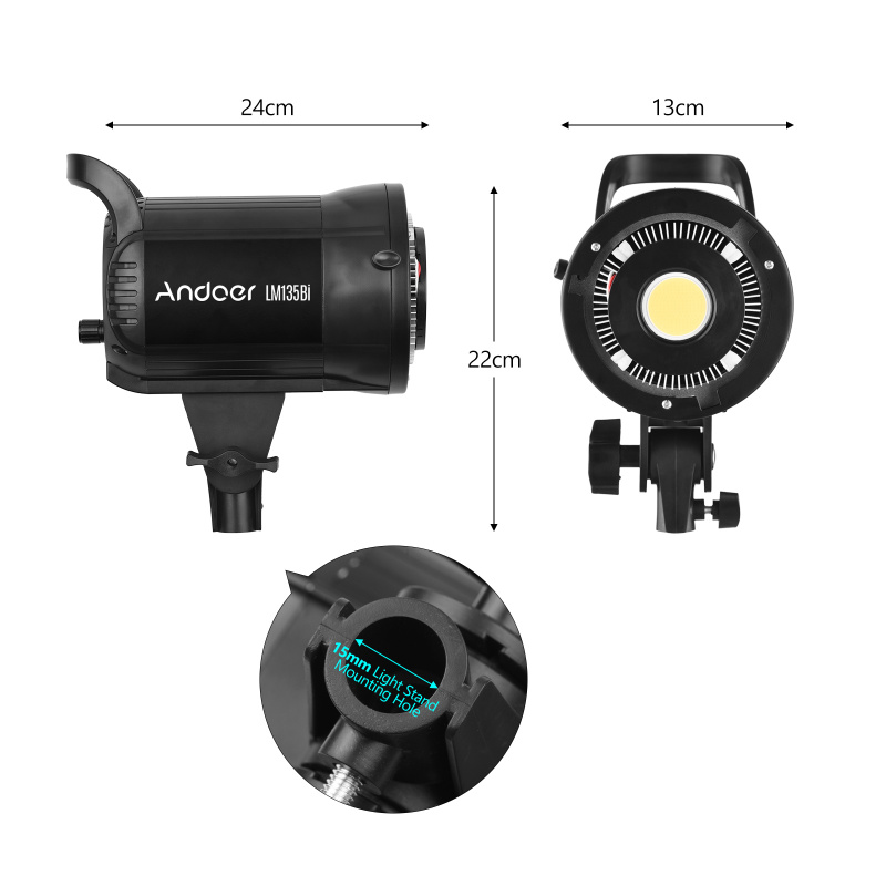 Andoer LM135Bi Portable LED Ph - مراجعة Photography Lighting System وسعره