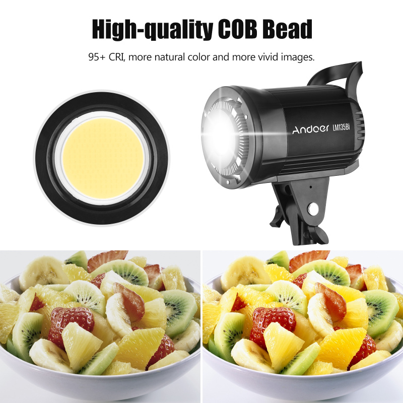 Andoer LM135Bi Portable LED Ph - مراجعة Photography Lighting System وسعره