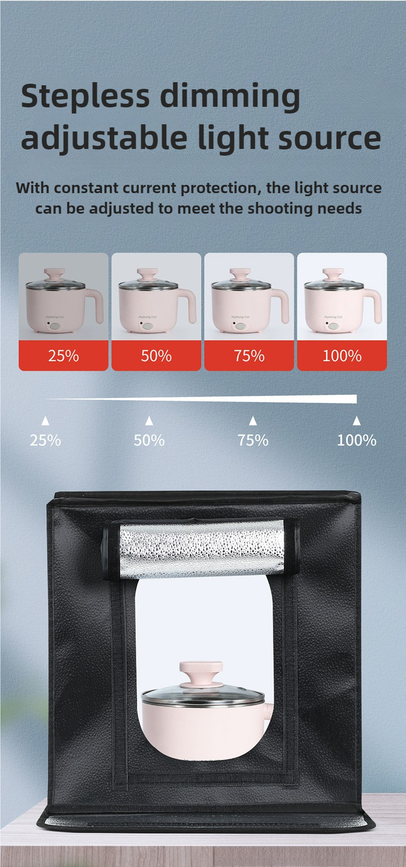 40cm Photography LED Studio Li - مراجعة Photography Lighting Case وسعره