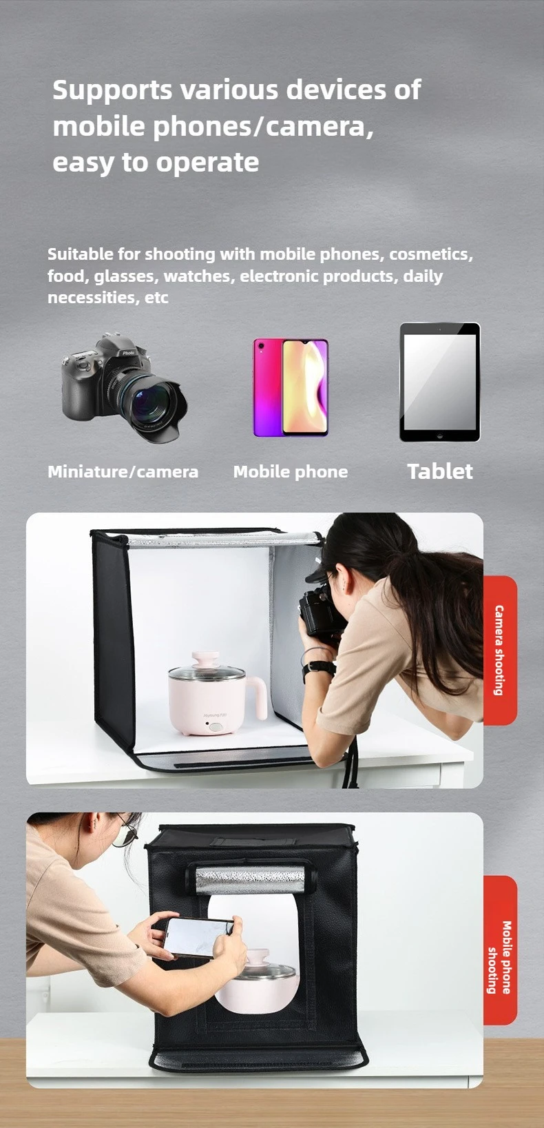 40cm Photography LED Studio Li - مراجعة Photography Lighting Case وسعره
