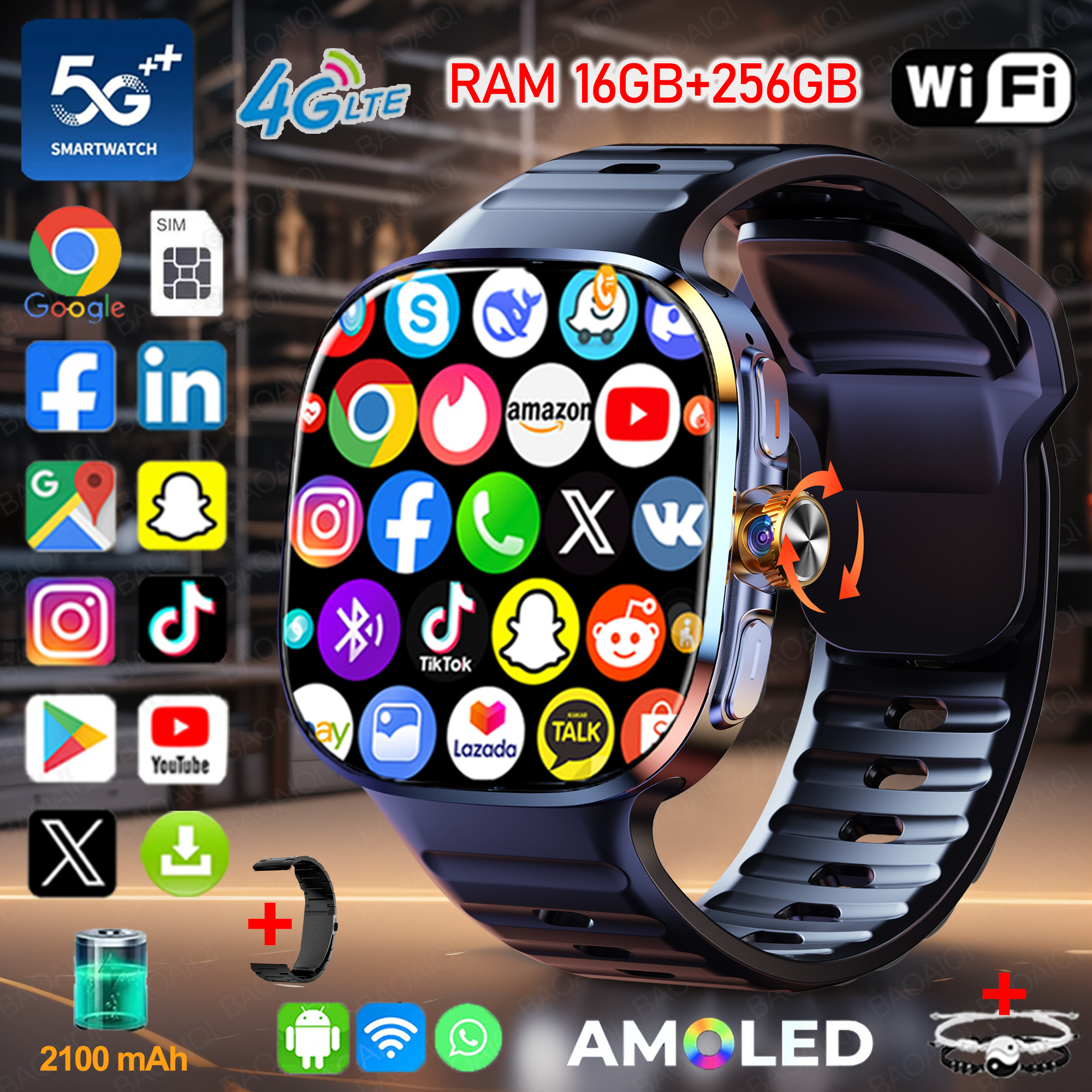 New Large Screen Smartwatch 4G - مراجعة Photography Lighting Gel وسعره