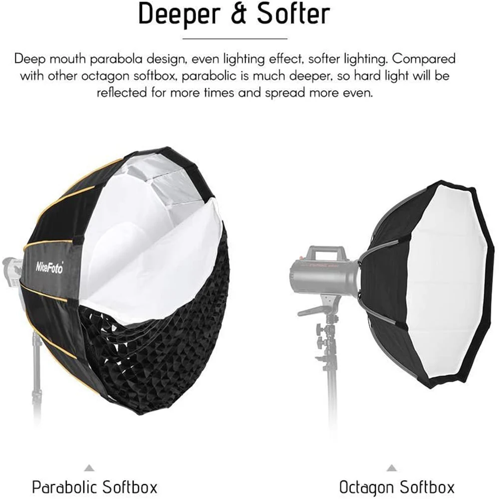 LED 35inch/90cm Quick Set-up F - مراجعة Parabolic Umbrella Deep وسعره