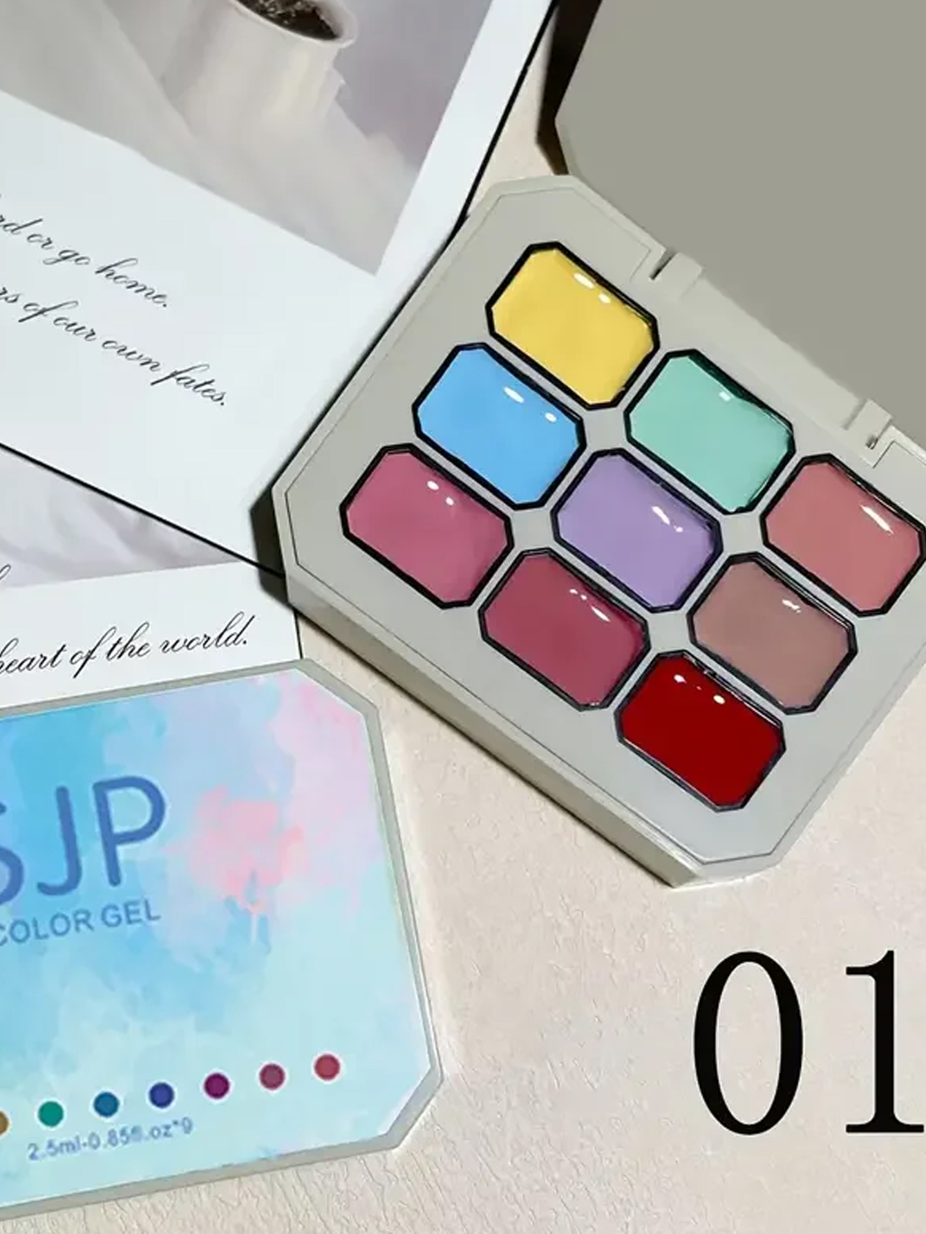 9 Colors Solid Nail Polish Pal - مراجعة Photography Lighting Gel وسعره