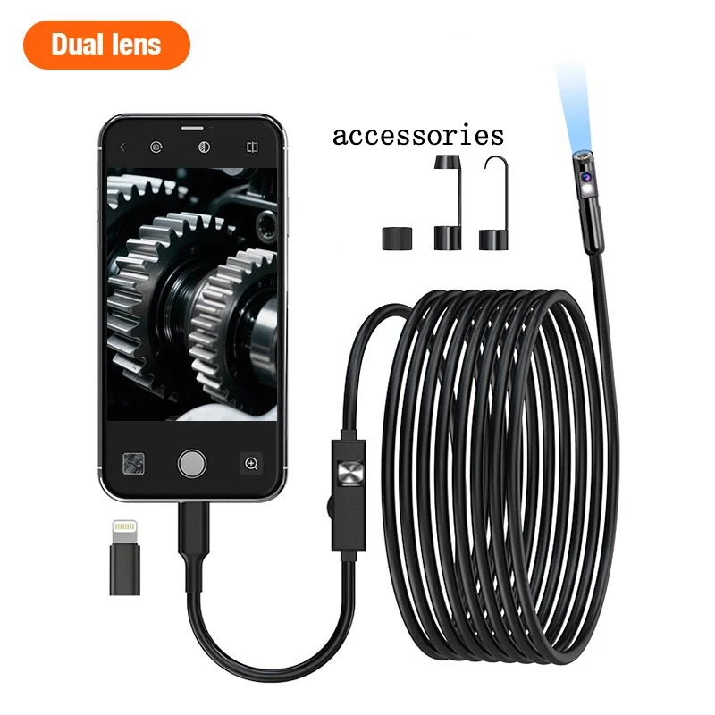 Single/Dual Lens Endoscope Cam - مراجعة Macro Photography Led Lighting وسعره