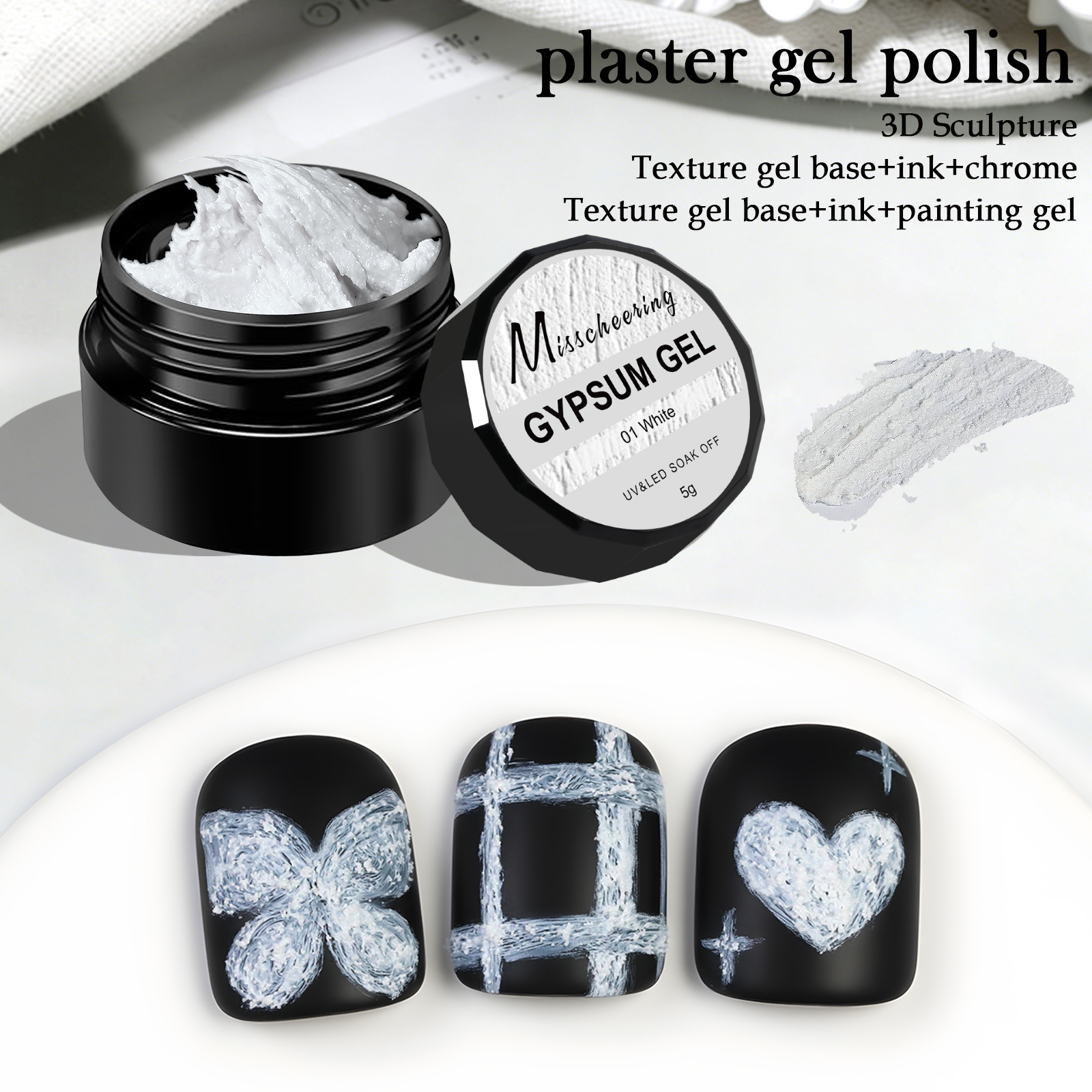 5g Solid Gypsum Painting Nail  - مراجعة Photography Lighting Gel وسعره