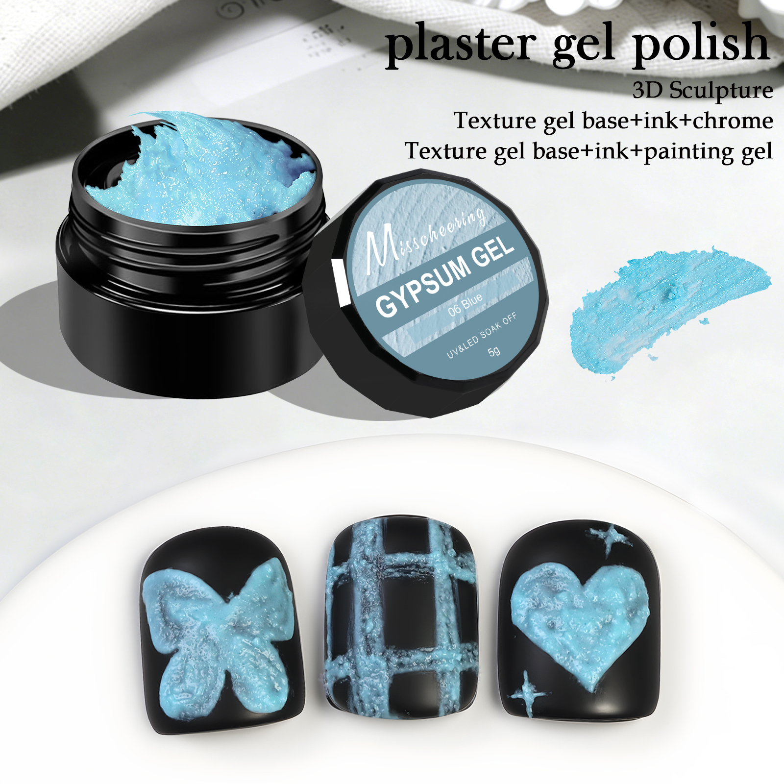 5g Solid Gypsum Painting Nail  - مراجعة Photography Lighting Gel وسعره