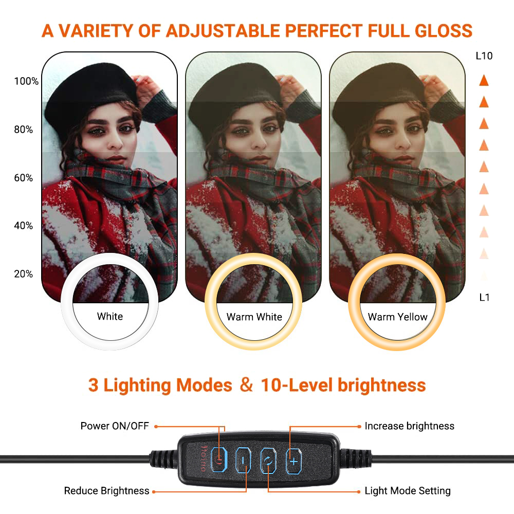 26cm 10 inch Led Ring Selfie L - مراجعة Macro Photography Lighting Kit وسعره