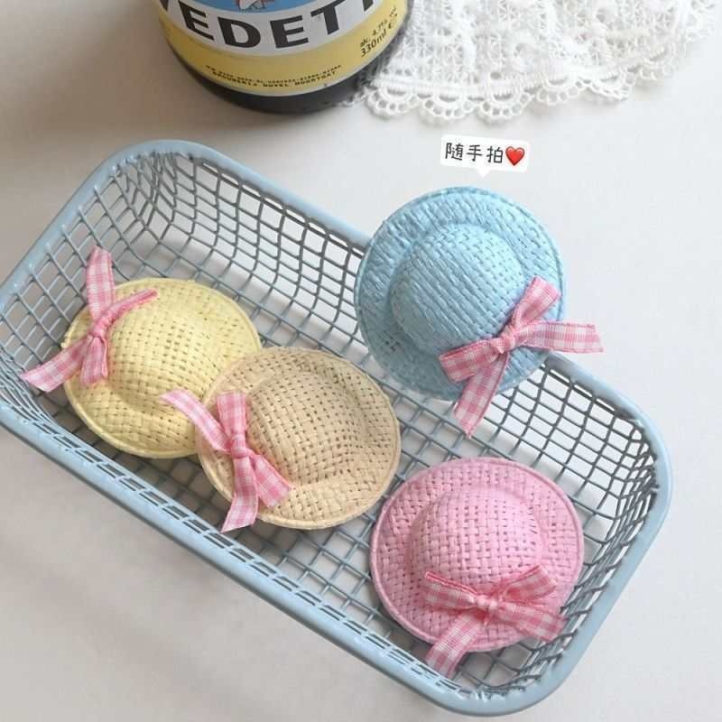 Mini straw hat, bangs, hair cl - مراجعة Photography Lighting Style وسعره