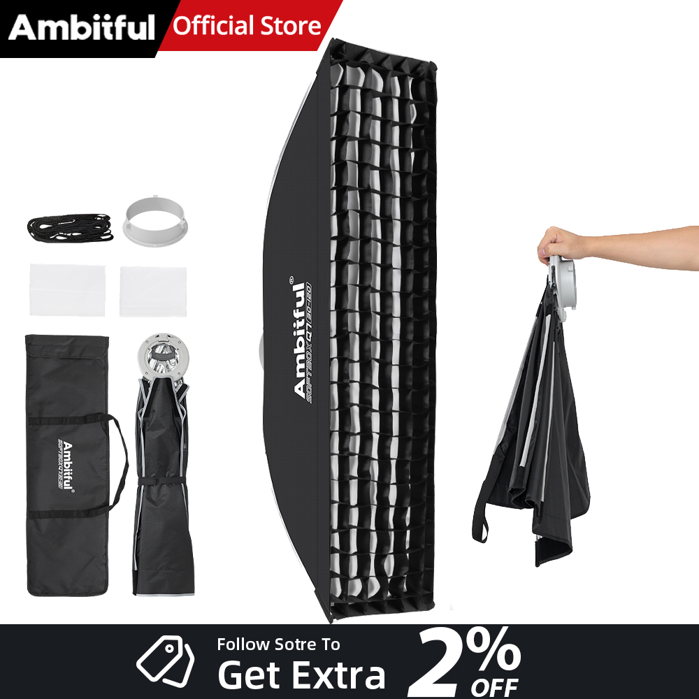 AMBITFUL Q7-II 30*120cm Bowens - مراجعة Photography Lighting Grid وسعره