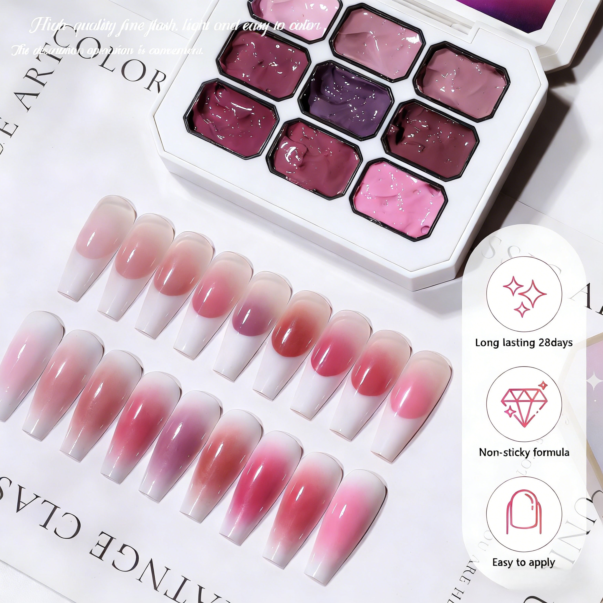 1pc 9 Colors Pink Patting gel  - مراجعة Photography Lighting Gel وسعره