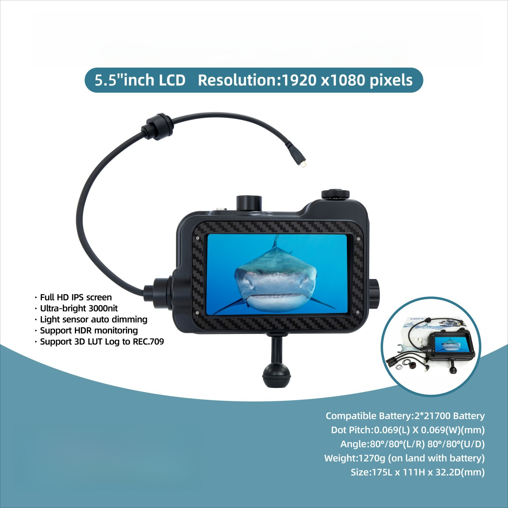 HDR monitor, diving photograph - مراجعة Photography Lighting Definition وسعره