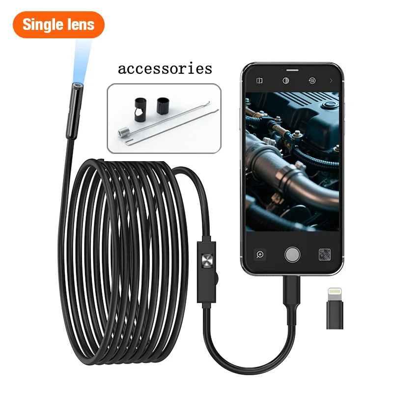 Single/Dual Lens Endoscope Cam - مراجعة Macro Photography Led Lighting وسعره