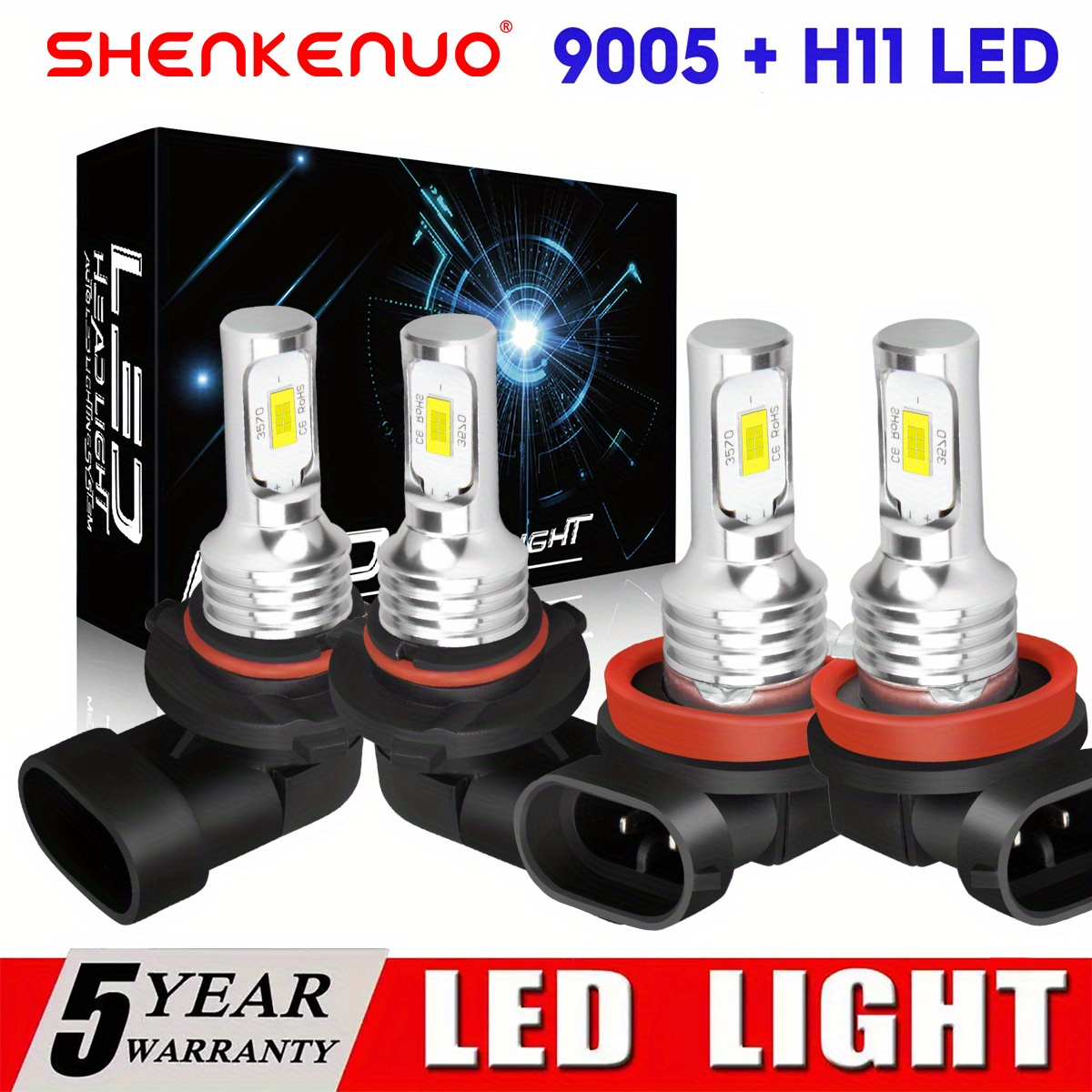 4pcs 9005+H11 36000LM 6000K Br - مراجعة V Mount Battery وسعره
