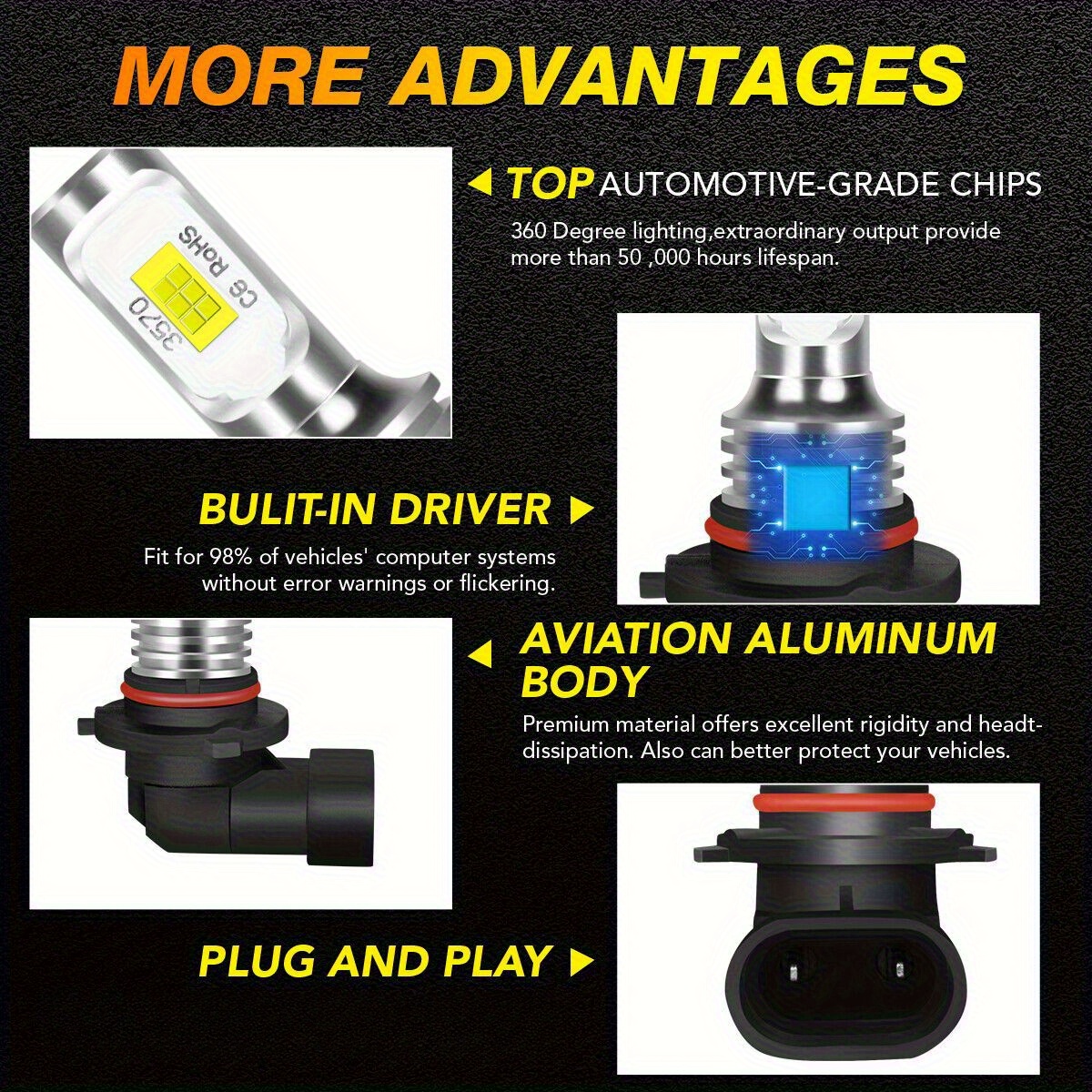 4pcs 9005+H11 36000LM 6000K Br - مراجعة V Mount Battery وسعره