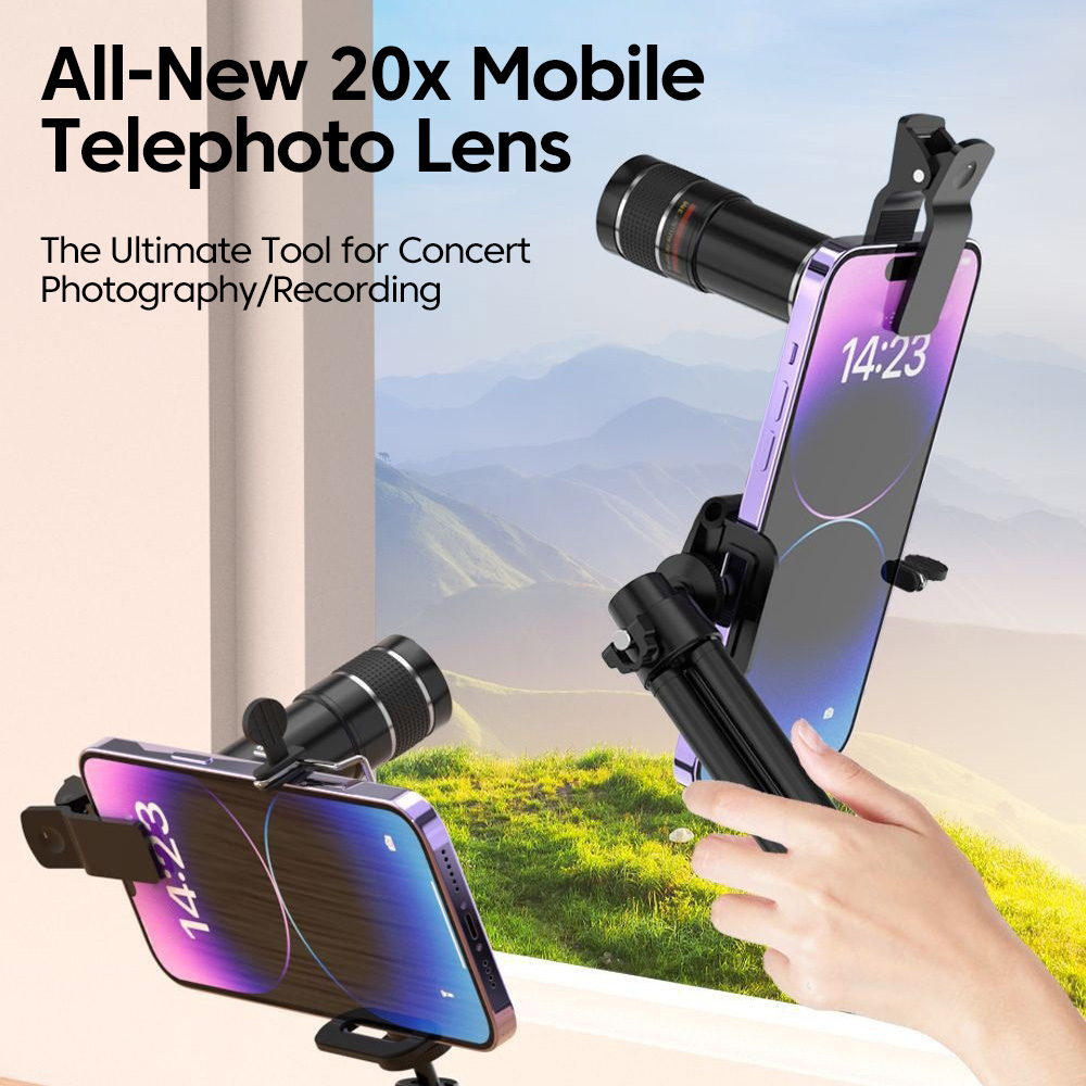Universal 20x Telephoto Phone  - مراجعة Photography Lighting Definition وسعره
